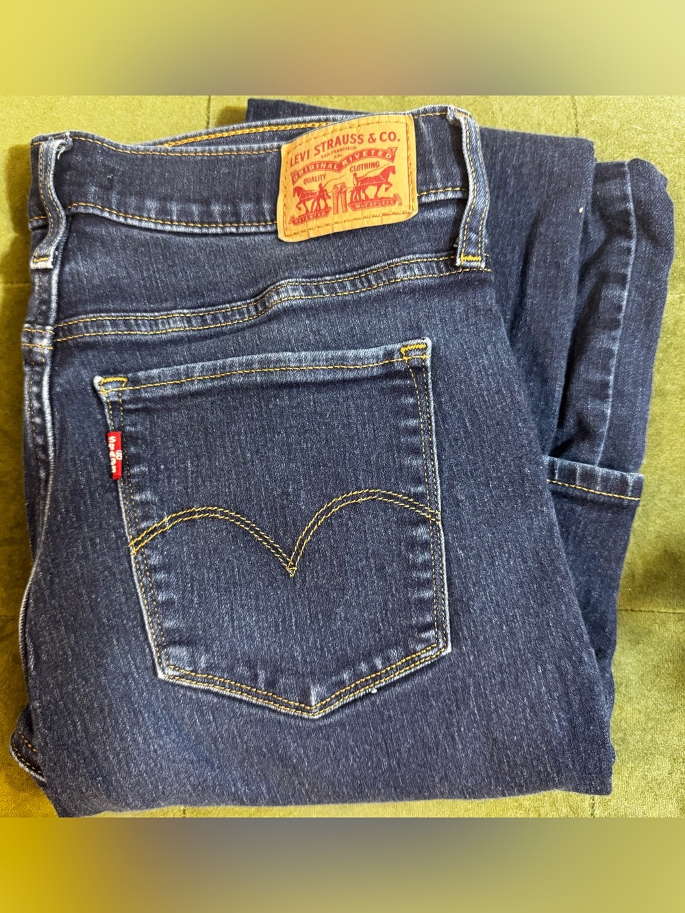Levi's Shaping Skinny Dark Blue Denim Jeans - 31
